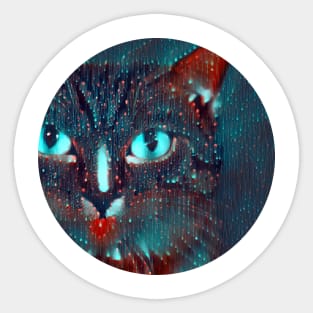 Fuzzy mycat, revolution for cats Sticker